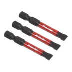 Slotted Impact Power Tool Bits 6.5 x 50mm 3pc AK8228
