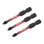 Pozi Impact Power Tool Bits #1 x 50mm 3pc AK8232