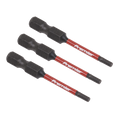 Hex Impact Power Tool Bits 2.5 x 50mm 3pc AK8235