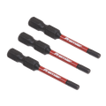 Hex Impact Power Tool Bits 3 x 50mm 3pc AK8236