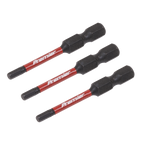 Hex Impact Power Tool Bits 3 x 50mm 3pc AK8236