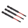Slotted Impact Power Tool Bits 4.5 x 75mm 3pc AK8251
