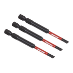 Slotted Impact Power Tool Bits 4.5 x 75mm 3pc AK8251