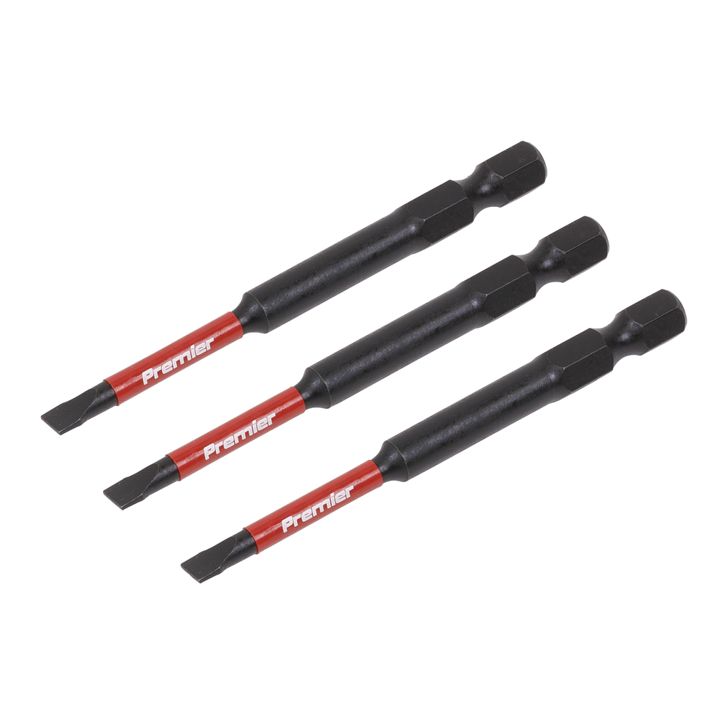 Slotted Impact Power Tool Bits 4.5 x 75mm 3pc AK8251