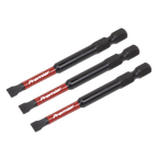 Slotted Impact Power Tool Bits 5.5 x 75mm 3pc AK8252
