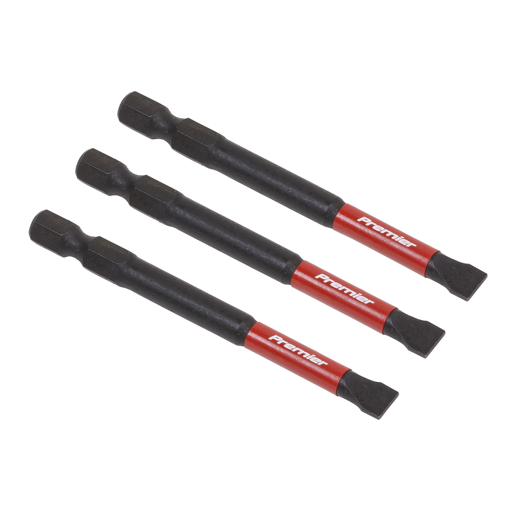 Slotted Impact Power Tool Bits 6.5 x 75mm 3pc AK8253