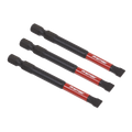 Slotted Impact Power Tool Bits 6.5 x 75mm 3pc AK8253