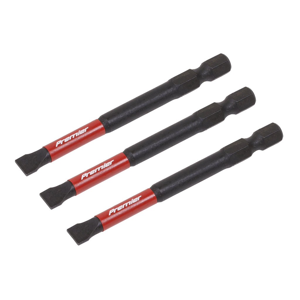 Slotted Impact Power Tool Bits 6.5 x 75mm 3pc AK8253