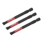 Slotted Impact Power Tool Bits 6.5 x 75mm 3pc AK8253