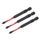 Phillips Impact Power Tool Bits #1 x 75mm 3pc AK8254