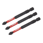 Phillips Impact Power Tool Bits #2 x 75mm 3pc AK8255