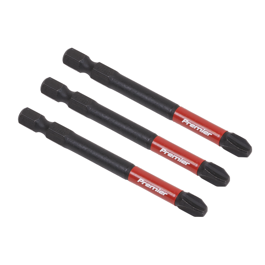 Phillips Impact Power Tool Bits #3 x 75mm 3pc AK8256