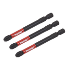 Phillips Impact Power Tool Bits #3 x 75mm 3pc AK8256