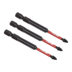 Pozi Impact Power Tool Bits #1 x 75mm 3pc AK8257