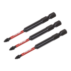 Pozi Impact Power Tool Bits #1 x 75mm 3pc AK8257