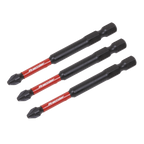 Pozi Impact Power Tool Bits #2 x 75mm 3pc AK8258