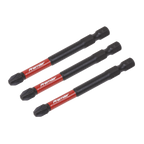 Pozi Impact Power Tool Bits #3 x 75mm 3pc AK8259