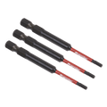 Hex Impact Power Tool Bits 2.5 x 75mm 3pc AK8260