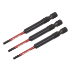 Hex Impact Power Tool Bits 2.5 x 75mm 3pc AK8260