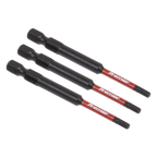 Hex Impact Power Tool Bits 3 x 75mm 3pc AK8261