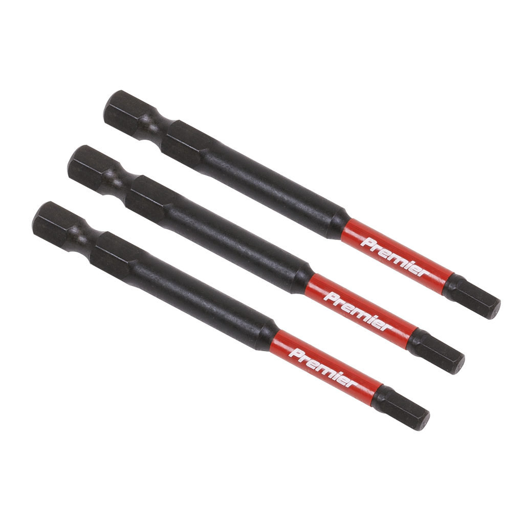 Hex Impact Power Tool Bits 4 x 75mm 3pc AK8262