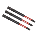 Hex Impact Power Tool Bits 4 x 75mm 3pc AK8262