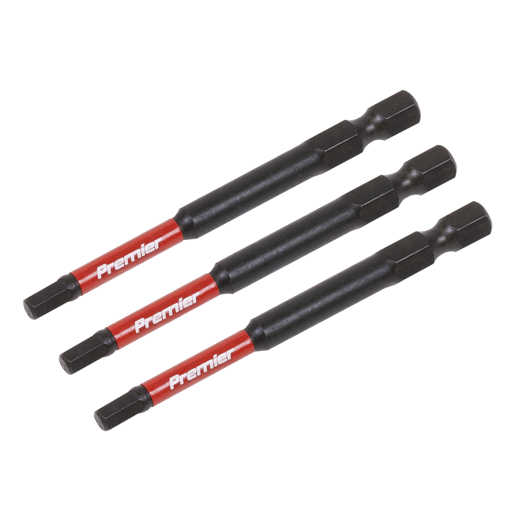 Hex Impact Power Tool Bits 4 x 75mm 3pc AK8262