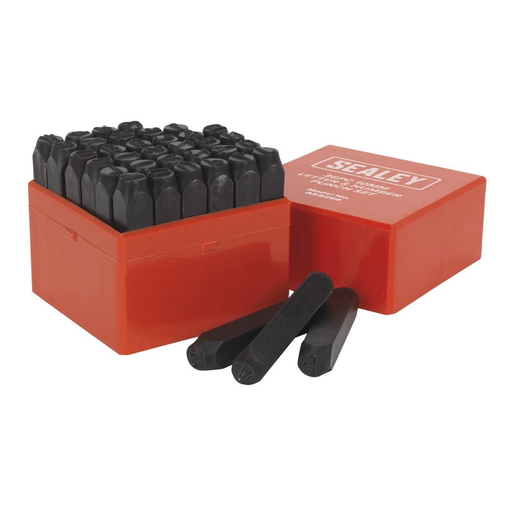 Letter & Number Punch Set 10mm 36pc AK8298
