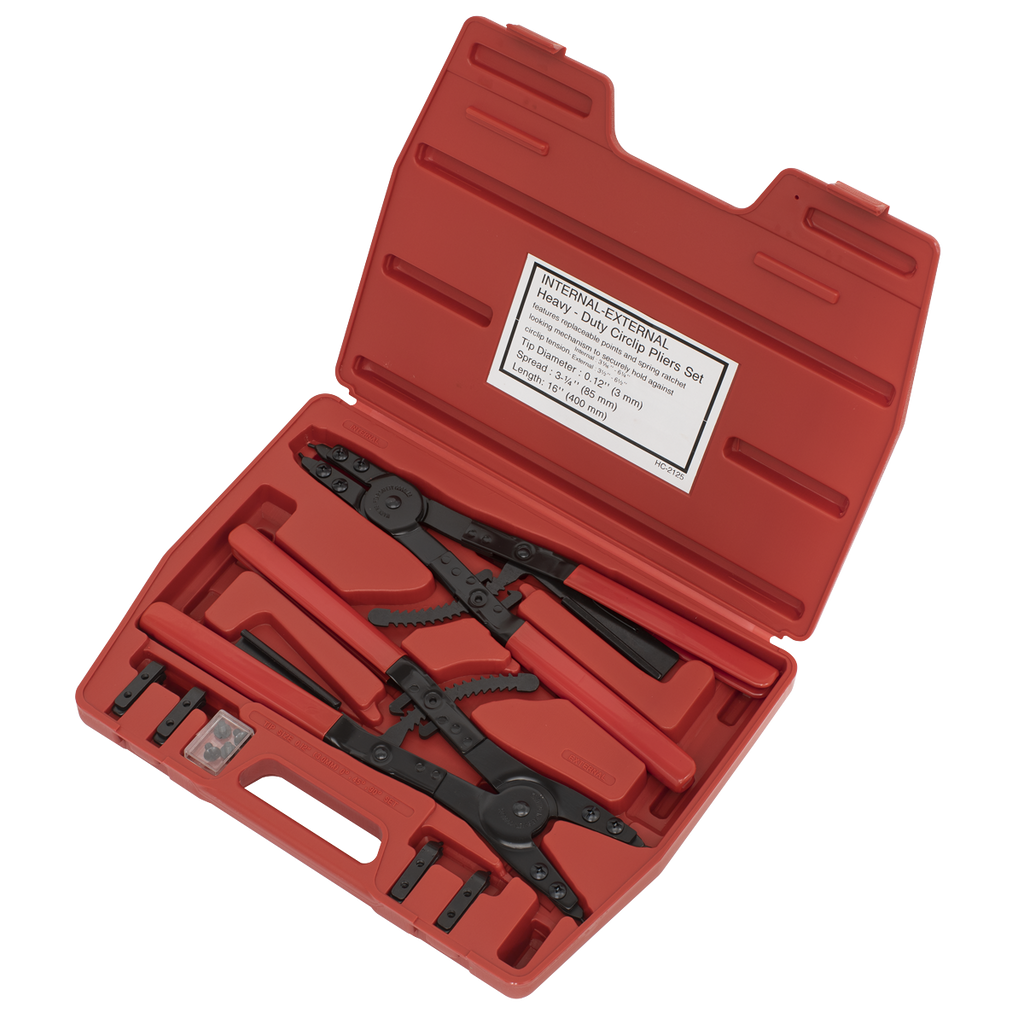 Heavy-Duty Circlip Pliers Set Internal/External 400mm AK8501
