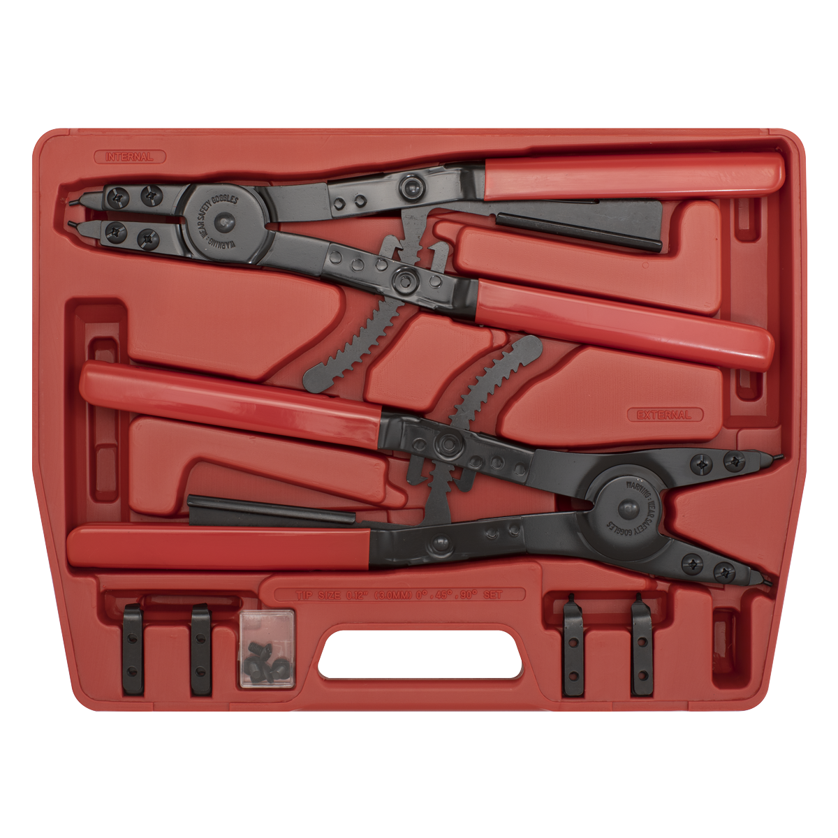 Heavy-Duty Circlip Pliers Set Internal/External 400mm AK8501