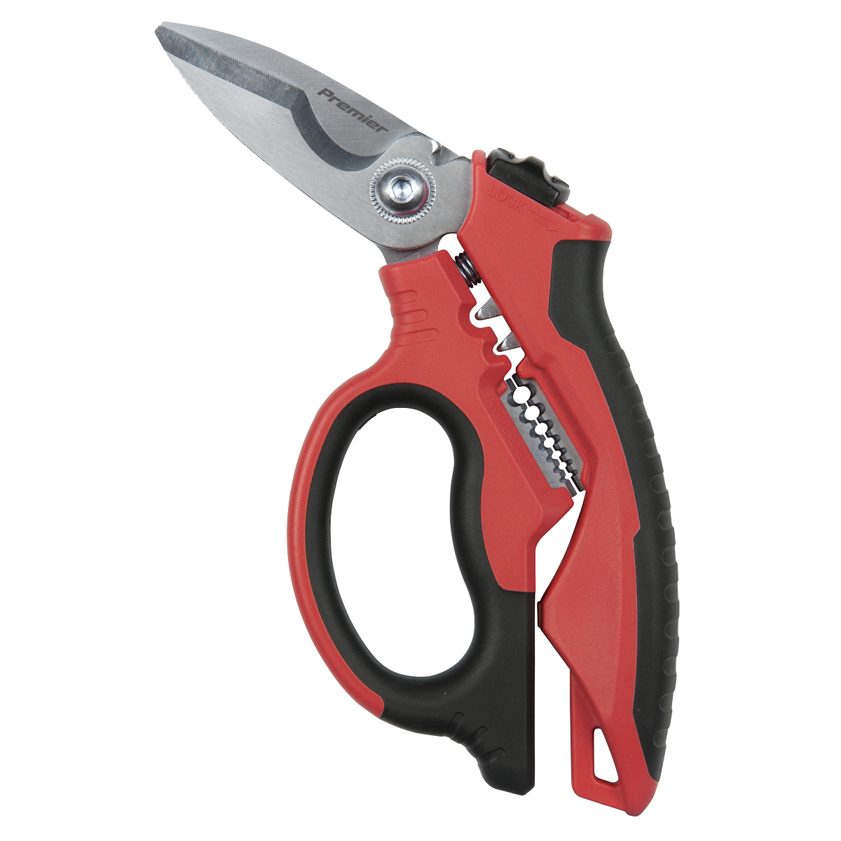 Heavy-Duty 3-In-1 Electrician's Angled Shears 200mm AK8527