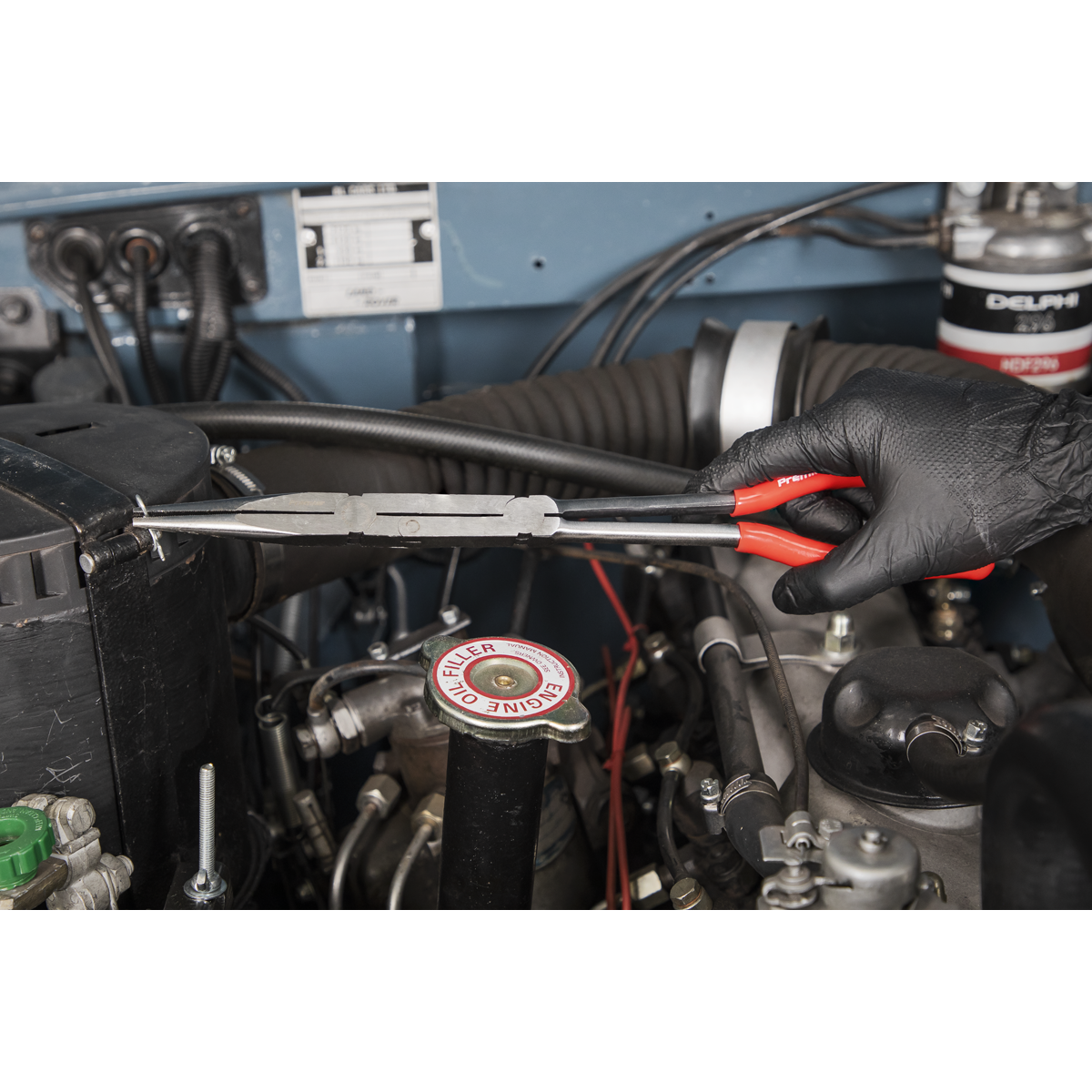 Needle Nose 45° Double Joint Pliers 335mm AK8591