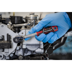 Ratchet Wrench with Flip Reverse 1/4"Sq Drive AK8934