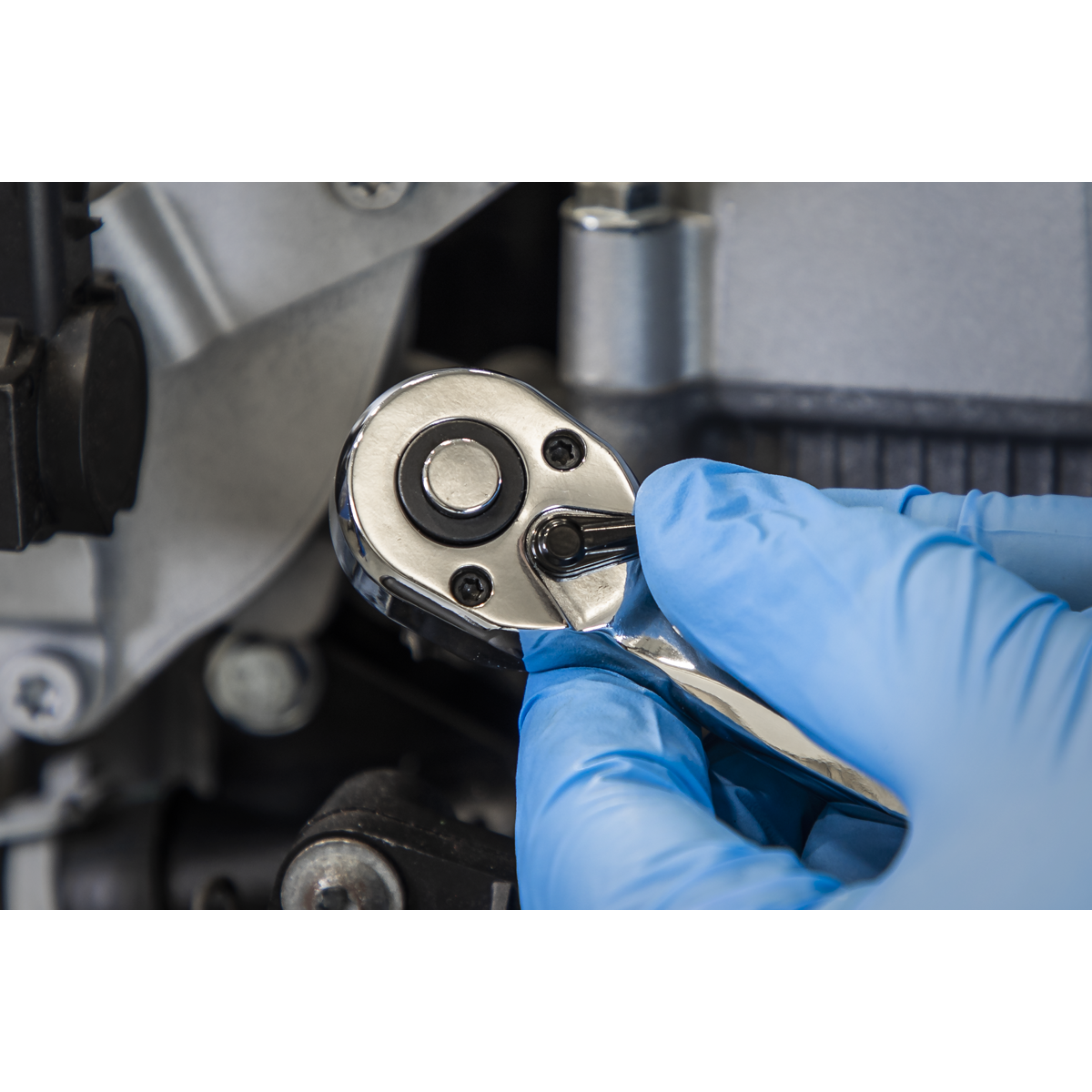 Offset Ratchet Wrench with Flip Reverse 1/4"Sq Drive AK8937