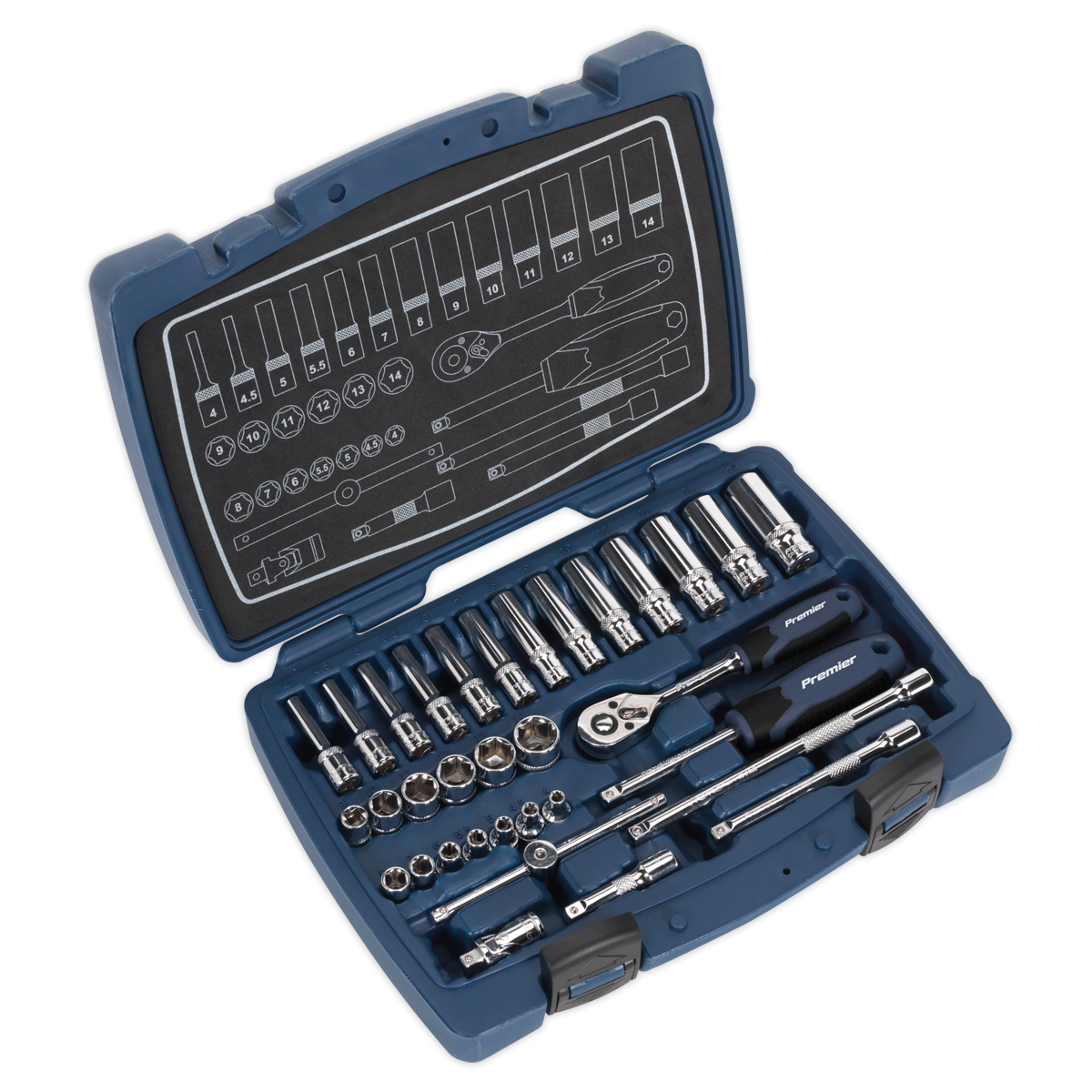 Socket Set 1/4"Sq Drive 33pc AK8990