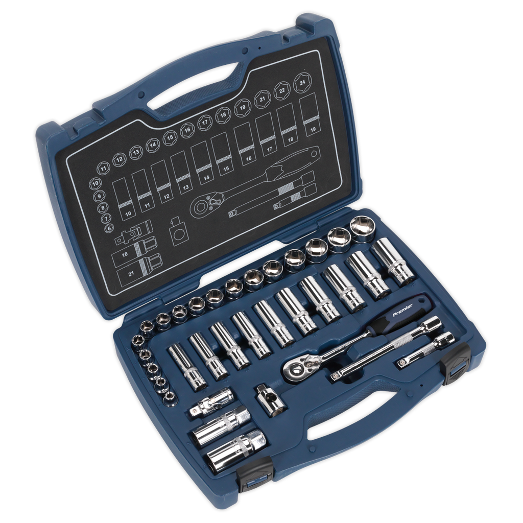 Socket Set 3/8"Sq Drive 34pc AK8991