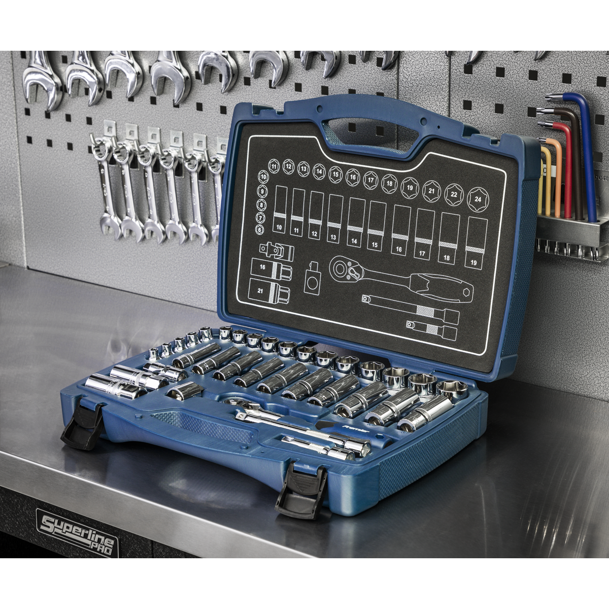 Socket Set 3/8"Sq Drive 34pc AK8991