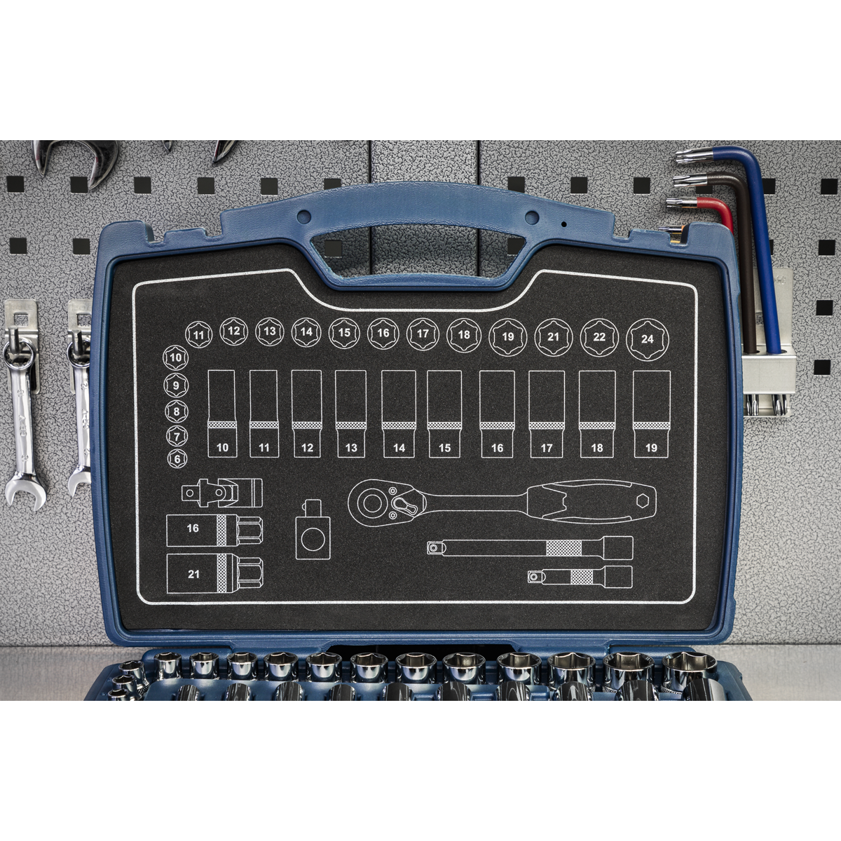 Socket Set 3/8"Sq Drive 34pc AK8991