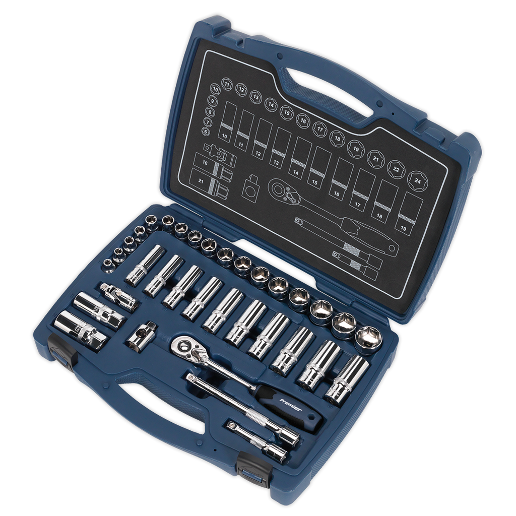 Socket Set 3/8"Sq Drive 34pc AK8991