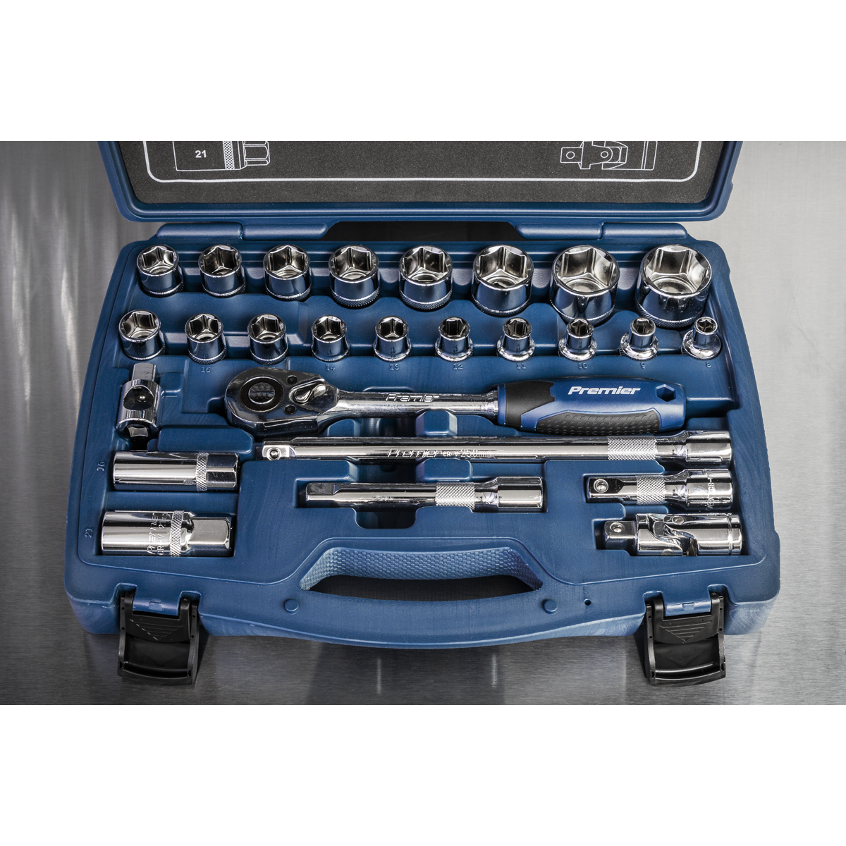 Socket Set 1/2"Sq Drive 26pc AK8992