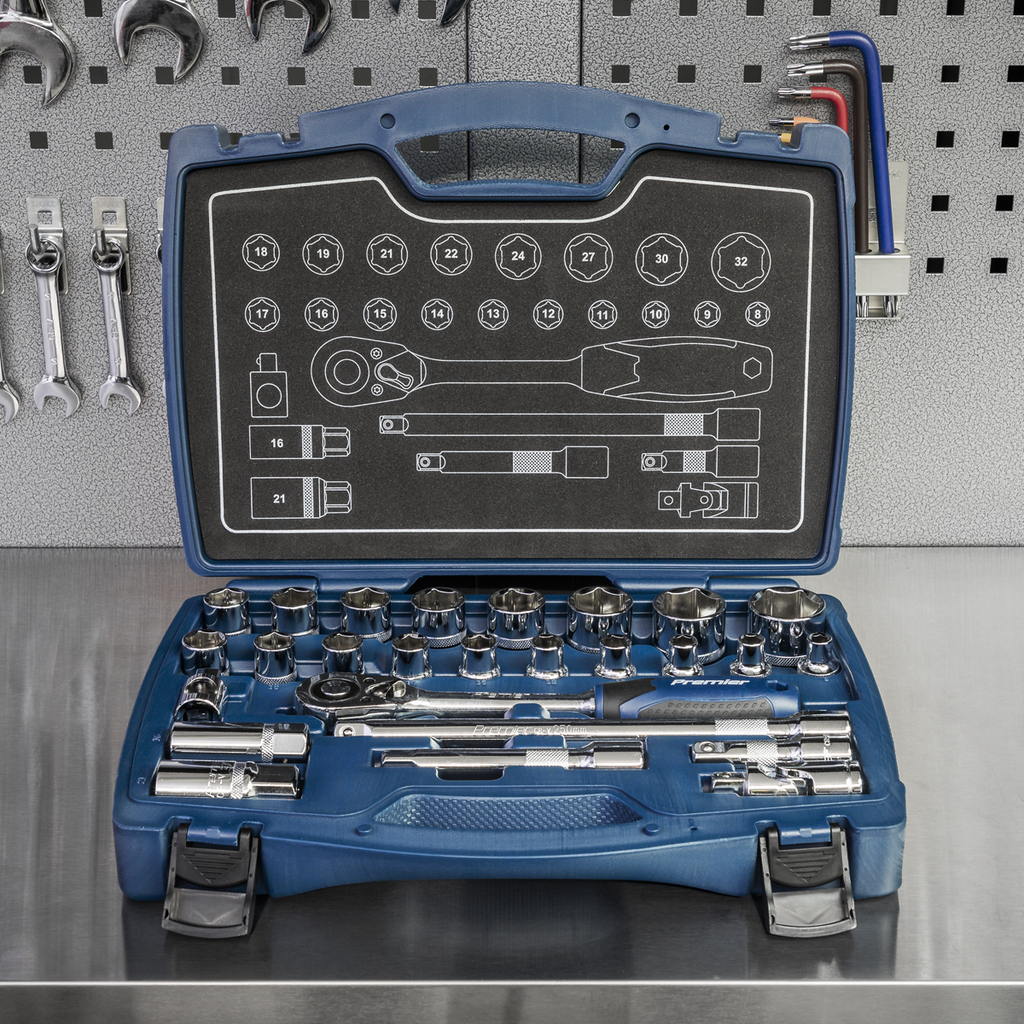 Socket Set 1/2"Sq Drive 26pc AK8992