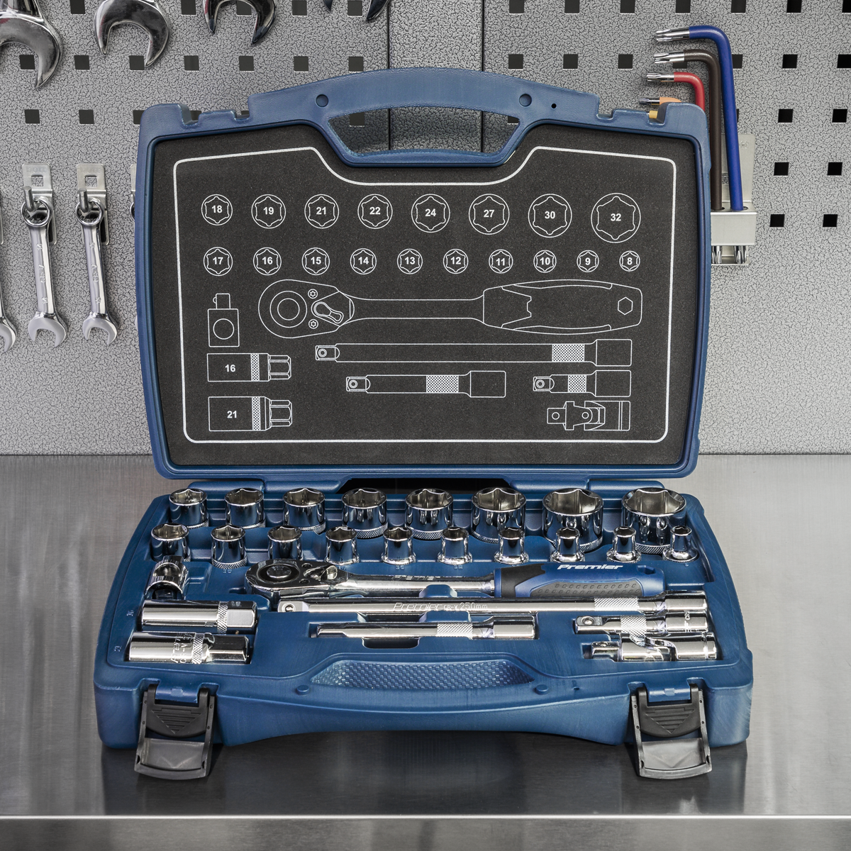 Socket Set 1/2"Sq Drive 26pc AK8992