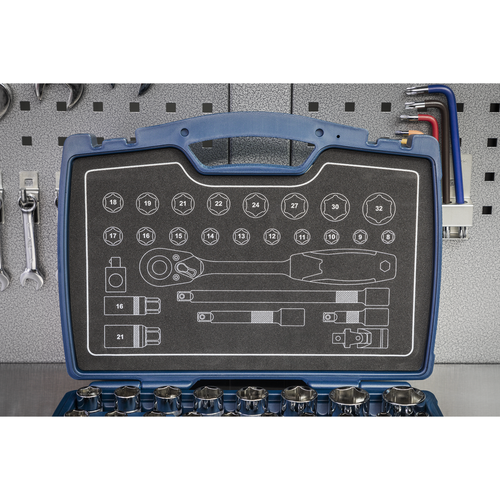 Socket Set 1/2"Sq Drive 26pc AK8992