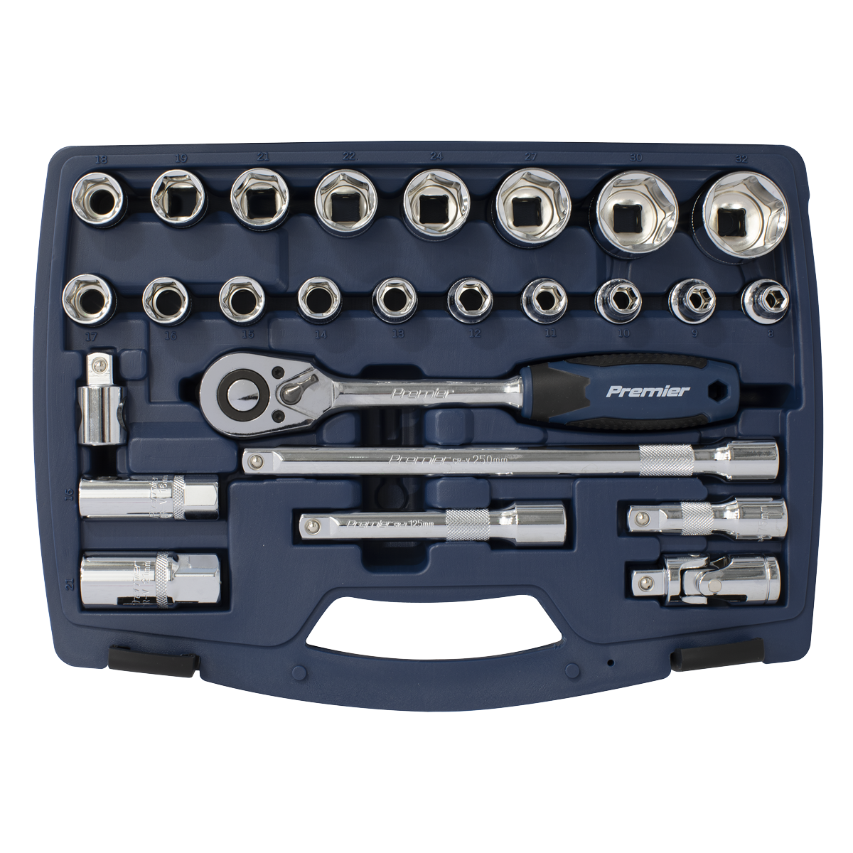 Socket Set 1/2"Sq Drive 26pc AK8992