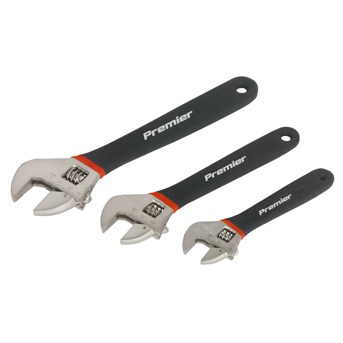 Adjustable Ni-Fe Finish Wrench Set 3pc AK907