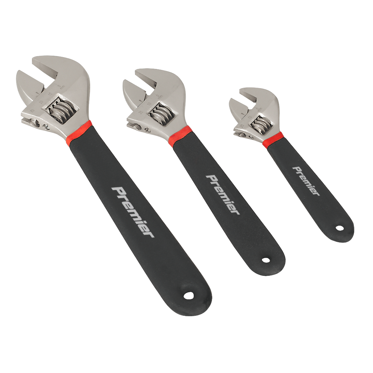 Adjustable Ni-Fe Finish Wrench Set 3pc AK907
