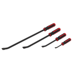 Heavy-Duty Angled Pry Bar Set with Hammer Cap 4pc AK9105
