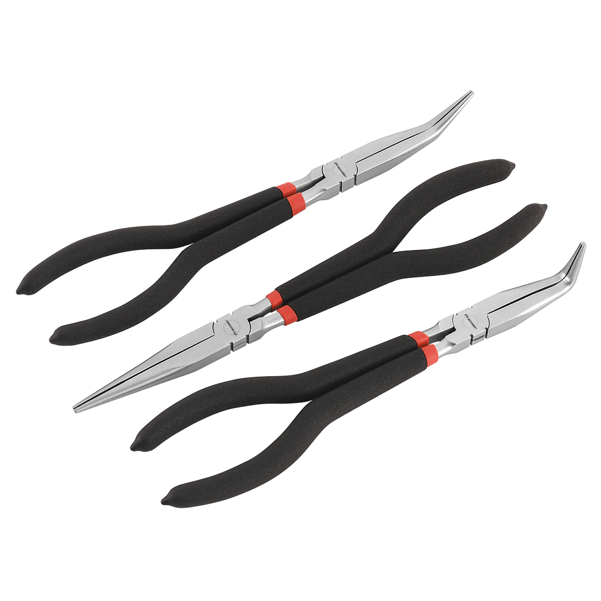 Needle Nose Pliers Set Ni-Fe Finish 280mm 3pc AK930