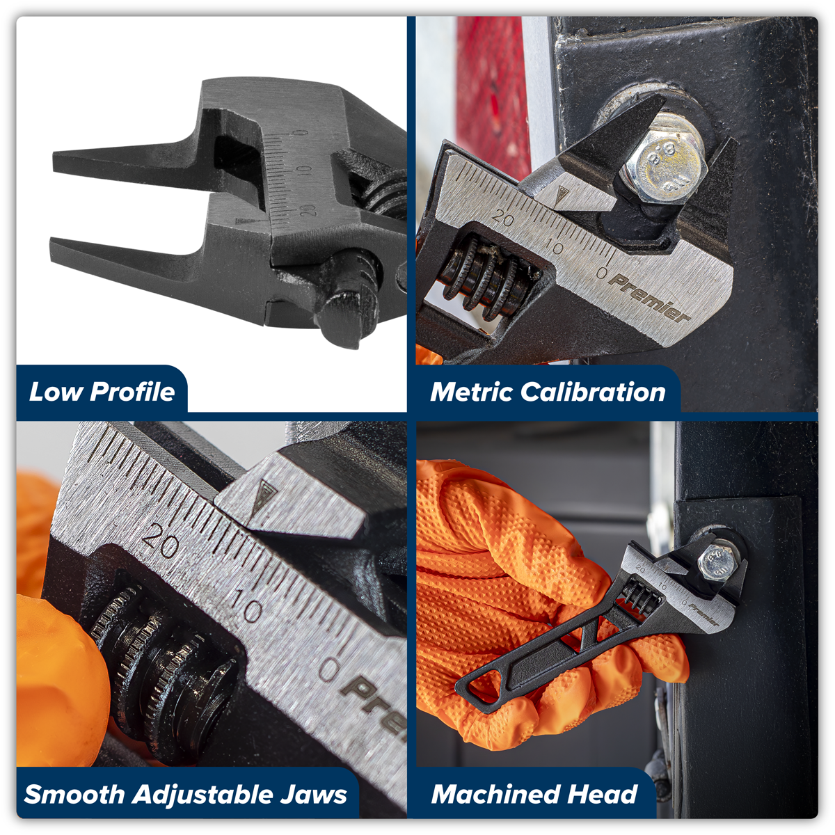 Low Profile Adjustable Wrench 140mm AK9568