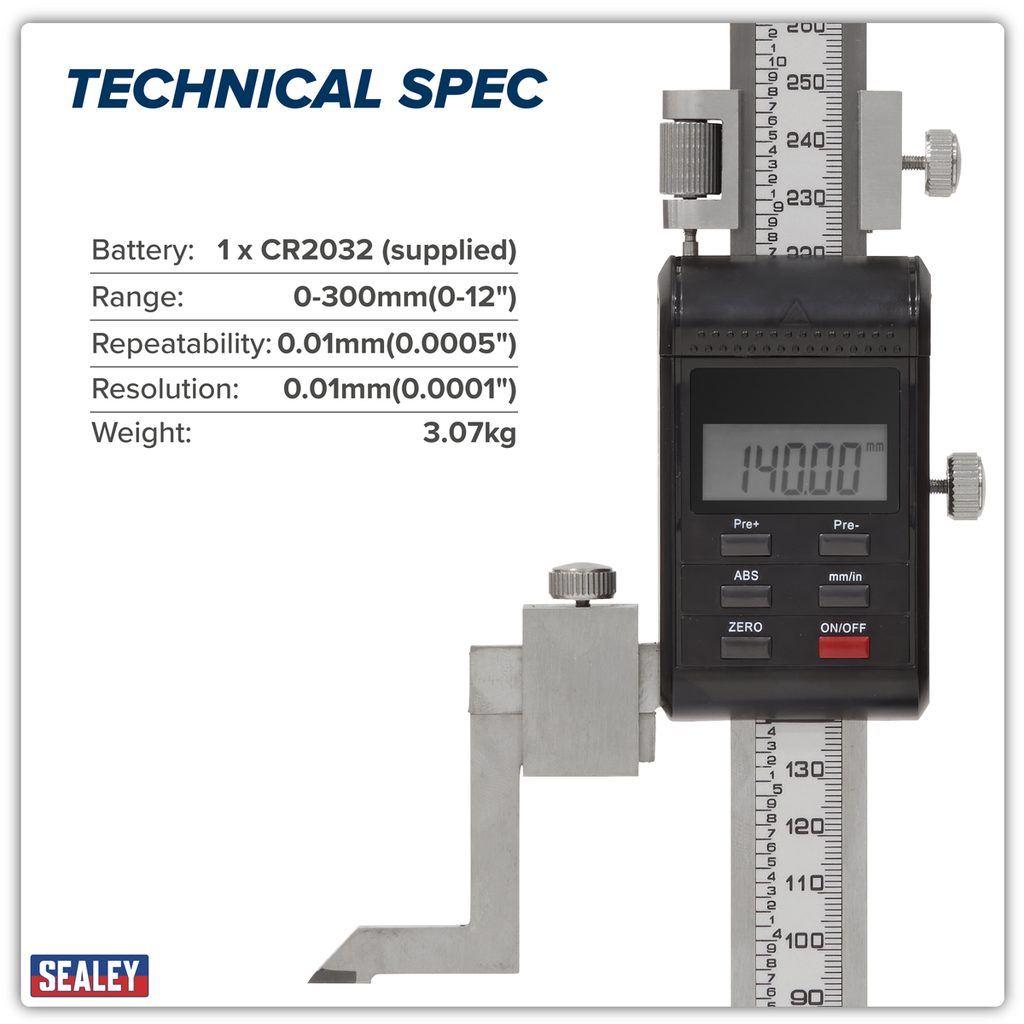 Digital Height Gauge 0-300mm(0-12") AK9636D